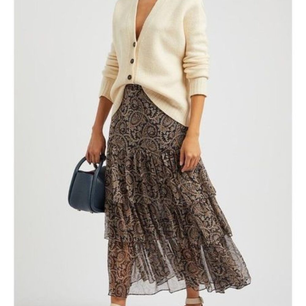 Veronica Beard Shailene Silk Skirt 16